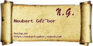 Neubert Gábor névjegykártya